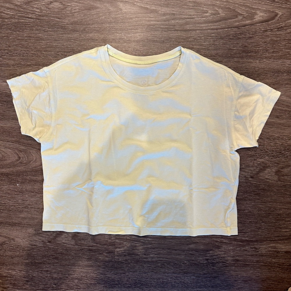 Lululemon Yellow Cropped T-Shirt